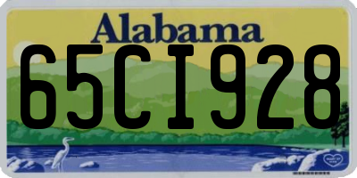 AL license plate 65CI928