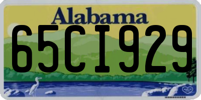 AL license plate 65CI929