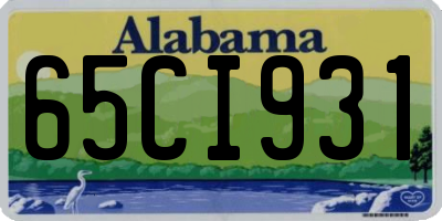AL license plate 65CI931