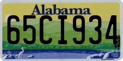 AL license plate 65CI934