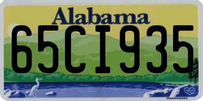 AL license plate 65CI935