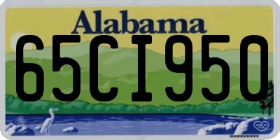 AL license plate 65CI950