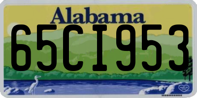 AL license plate 65CI953