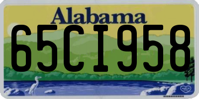 AL license plate 65CI958