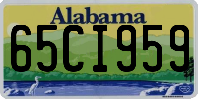 AL license plate 65CI959