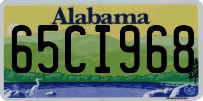 AL license plate 65CI968