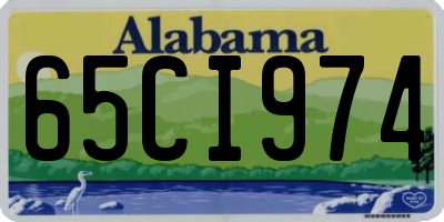 AL license plate 65CI974