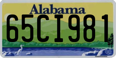 AL license plate 65CI981
