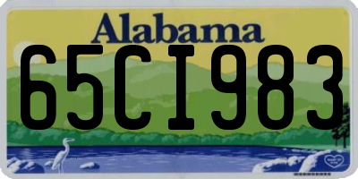 AL license plate 65CI983