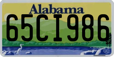 AL license plate 65CI986