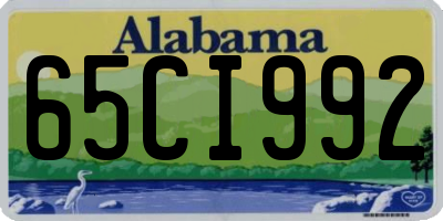 AL license plate 65CI992