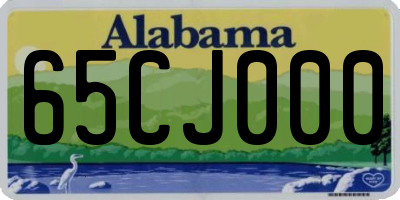 AL license plate 65CJ000