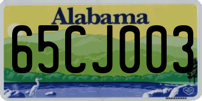 AL license plate 65CJ003