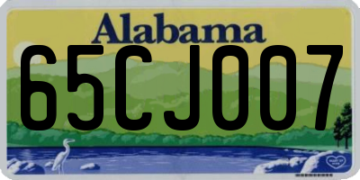AL license plate 65CJ007
