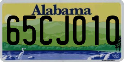 AL license plate 65CJ010