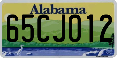 AL license plate 65CJ012