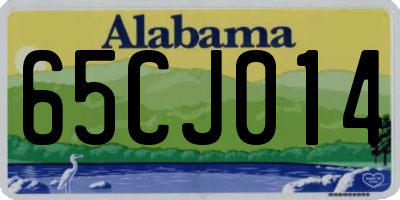 AL license plate 65CJ014