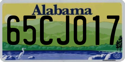 AL license plate 65CJ017