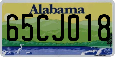 AL license plate 65CJ018