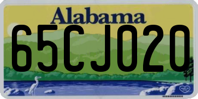 AL license plate 65CJ020