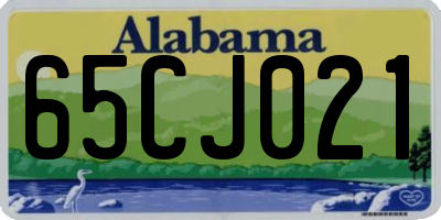 AL license plate 65CJ021
