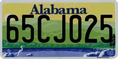AL license plate 65CJ025