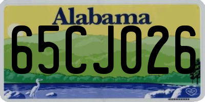 AL license plate 65CJ026