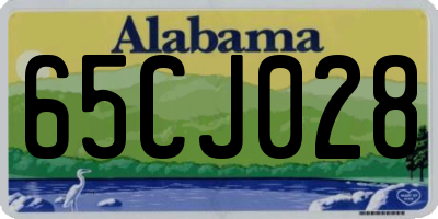 AL license plate 65CJ028