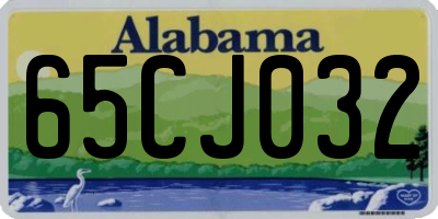 AL license plate 65CJ032