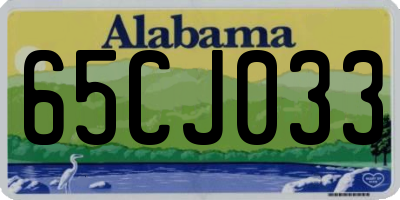 AL license plate 65CJ033