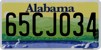AL license plate 65CJ034