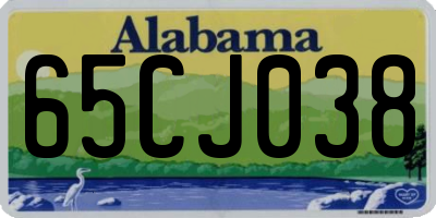 AL license plate 65CJ038