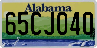 AL license plate 65CJ040