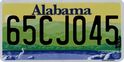 AL license plate 65CJ045