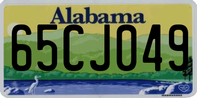 AL license plate 65CJ049