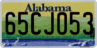 AL license plate 65CJ053