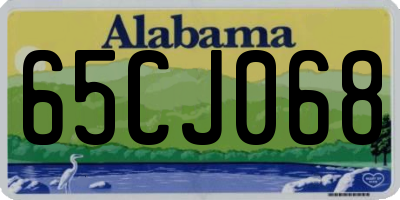 AL license plate 65CJ068