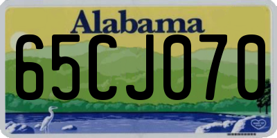 AL license plate 65CJ070