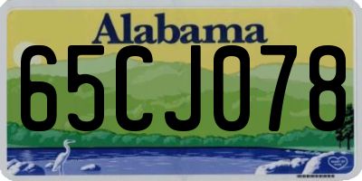 AL license plate 65CJ078