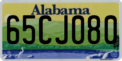 AL license plate 65CJ080