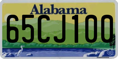 AL license plate 65CJ100
