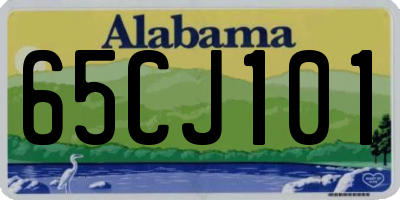 AL license plate 65CJ101