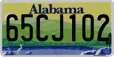 AL license plate 65CJ102