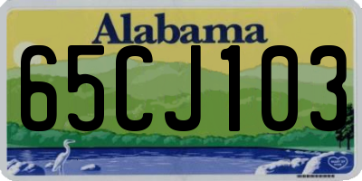 AL license plate 65CJ103