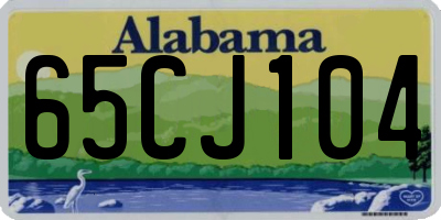 AL license plate 65CJ104
