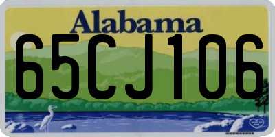 AL license plate 65CJ106