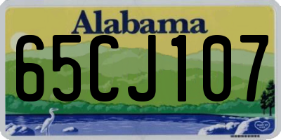 AL license plate 65CJ107
