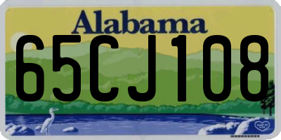 AL license plate 65CJ108