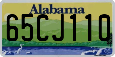 AL license plate 65CJ110