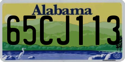 AL license plate 65CJ113